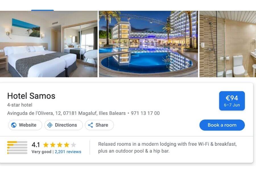 Hotel Samos Magaluf June Pricing