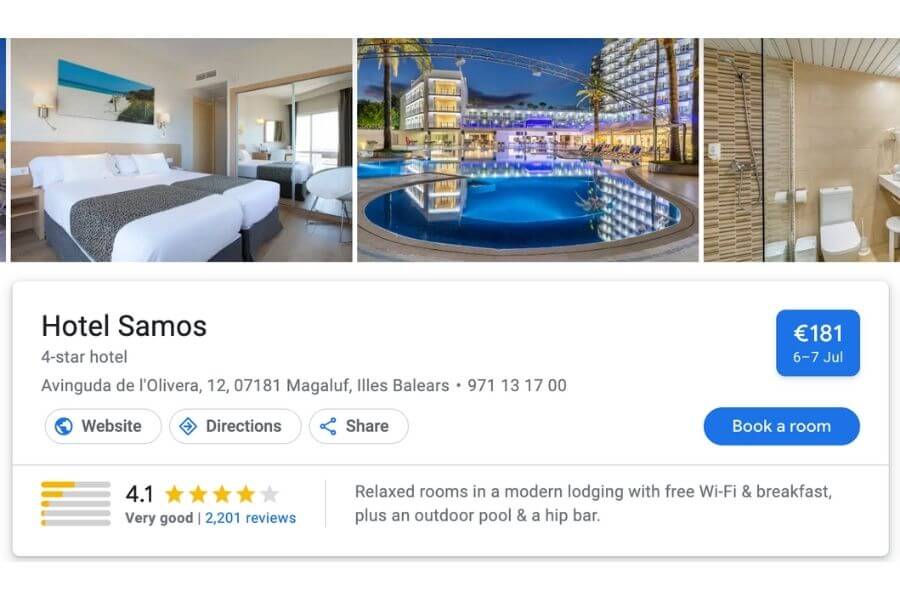 Hotel Samos Magaluf July price