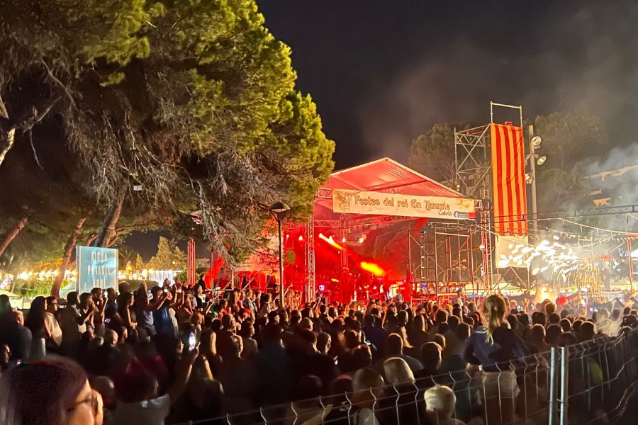 The main stage at the Correfoc in Santa Ponsa