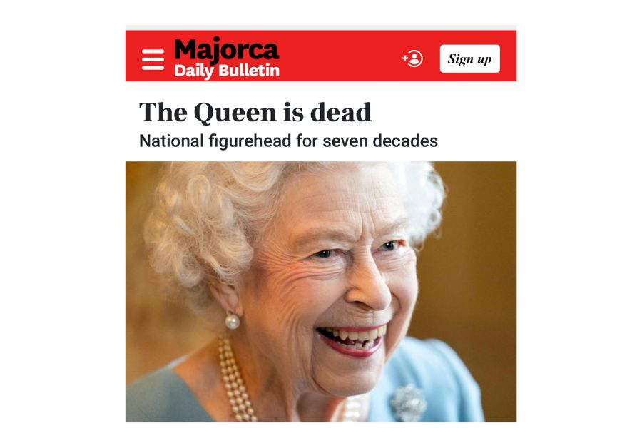 Majorca Daily Bulletin the queen is dead