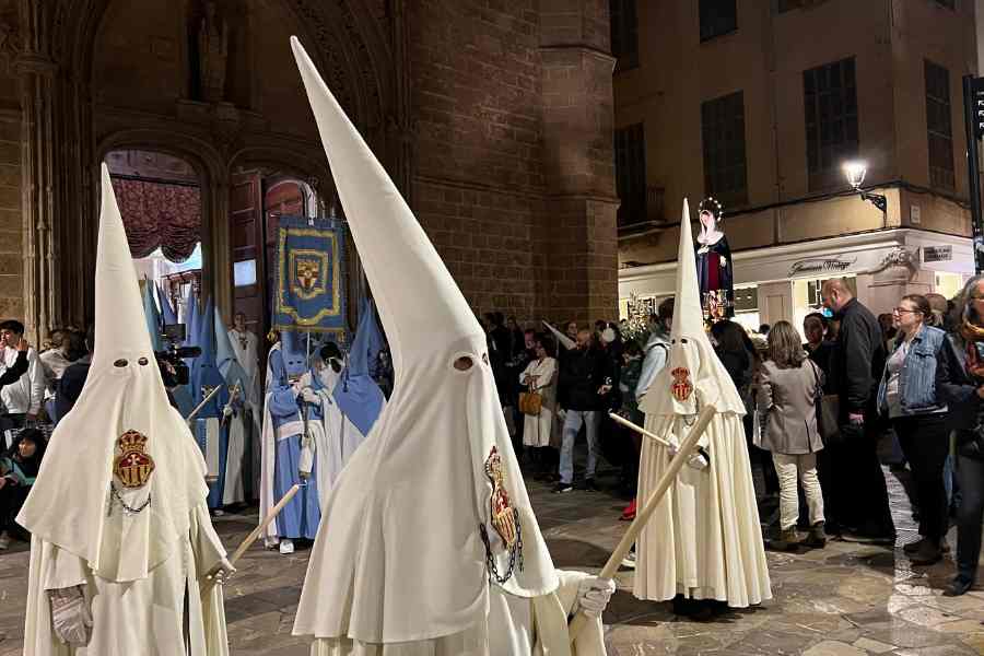 Traditional robes worn at the Easter parades in Mallorca